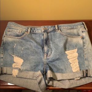 ripped jean shorts